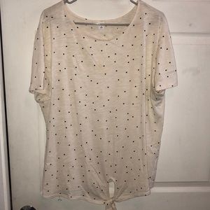 Old Navy white with black polka dot tee